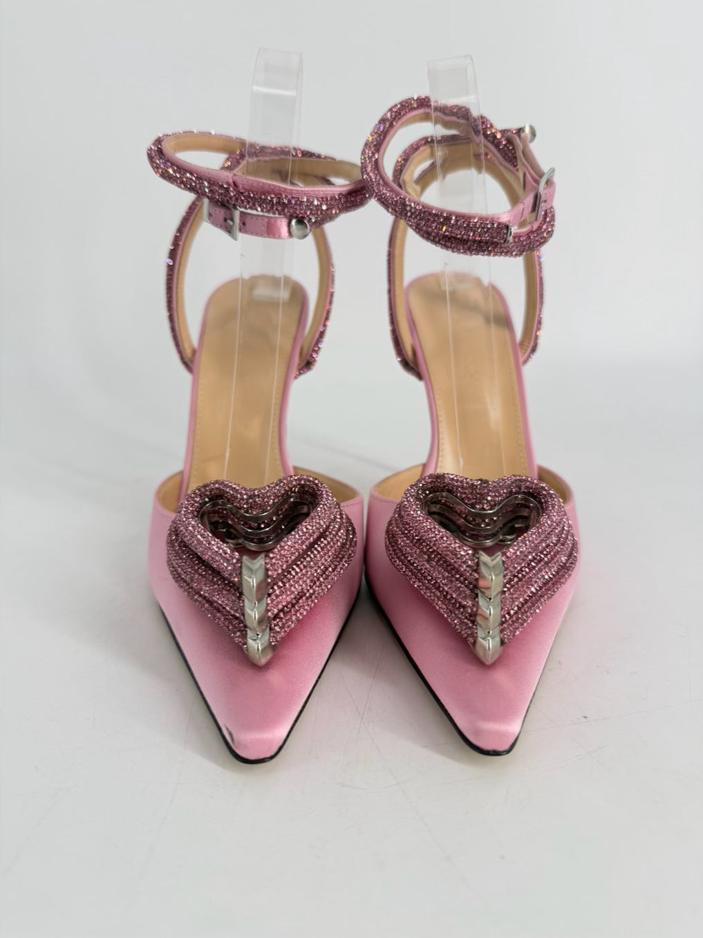 MACH & MACH Size 40 Pink Rhinestone Pumps