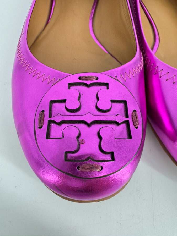 TORY BURCH Size 8 Orchid Leather Flats