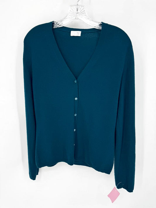 TSE Size L Teal Cashmere Cardigan