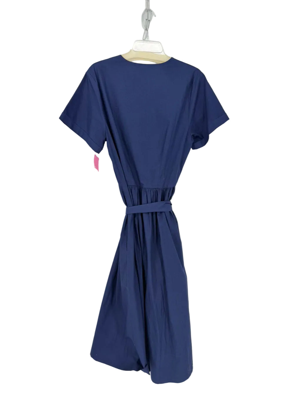 JULIA AMORY Wmn's Size L Navy Belted Midi-Dress
