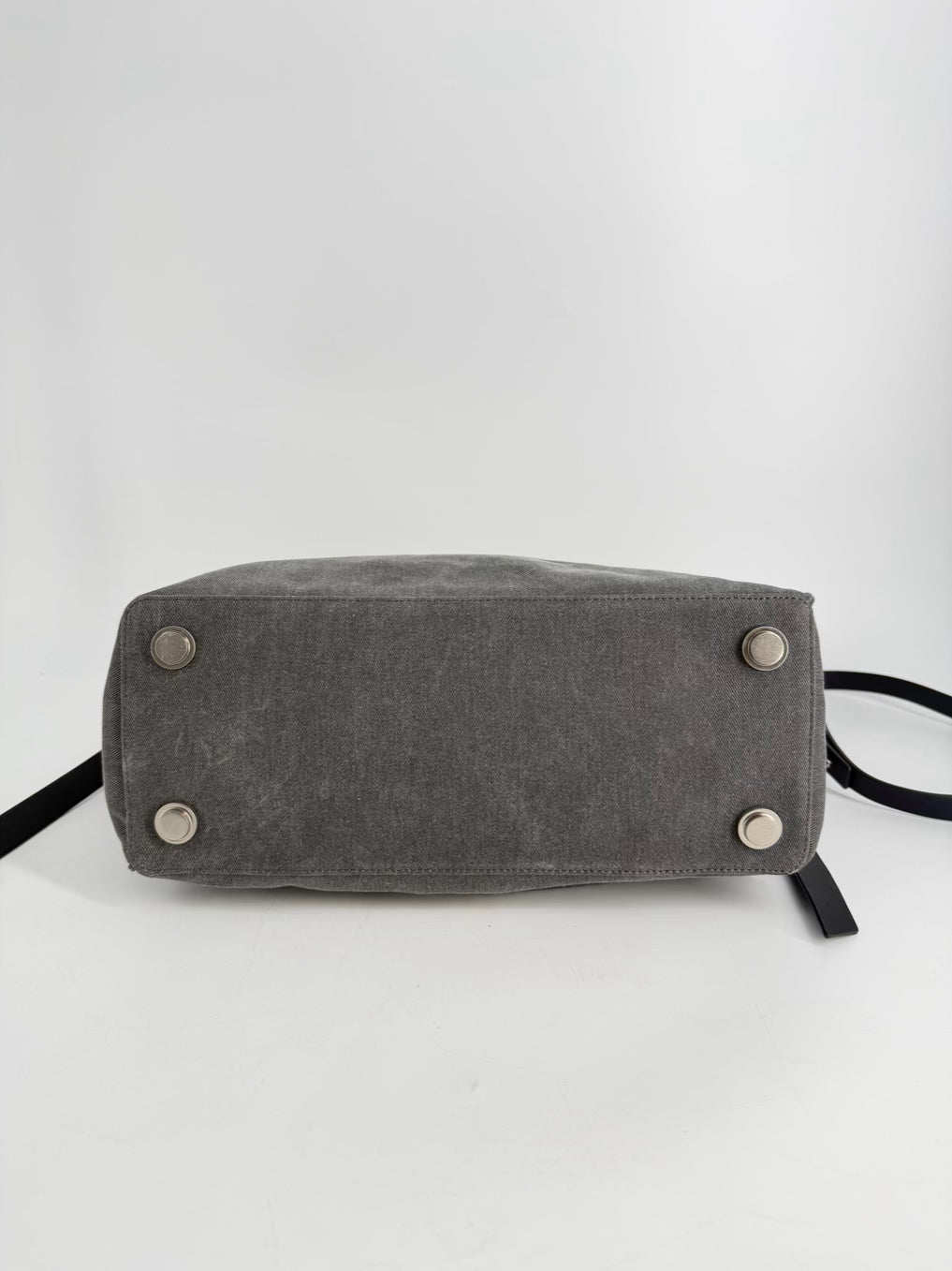 ALLSAINTS Gray Leather Tote Bag