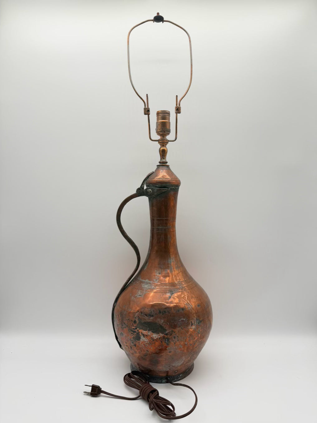 Copper Large Water Jug Lamp No Shade