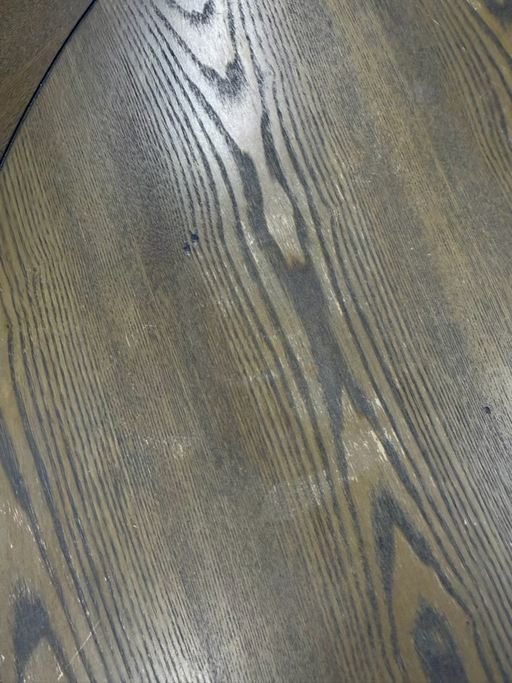 Cream & Tan Pedestal Dining Table
