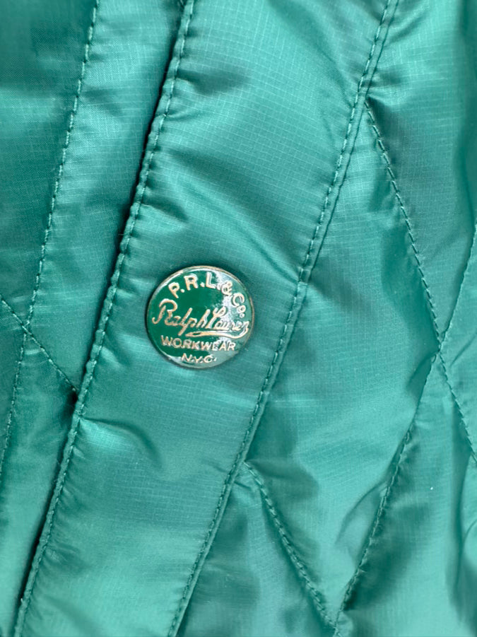 POLO RALPH LAUREN Size M Green Quilted Pullover Jacket NWT
