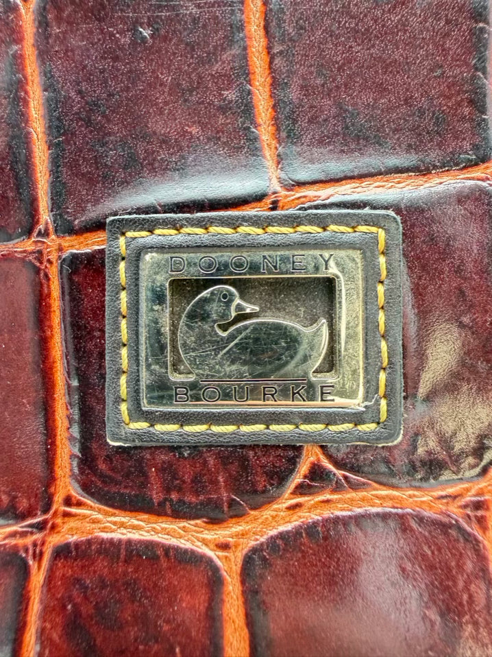 DOONEY & BOURKE Chocolate Leather Embossed Purse