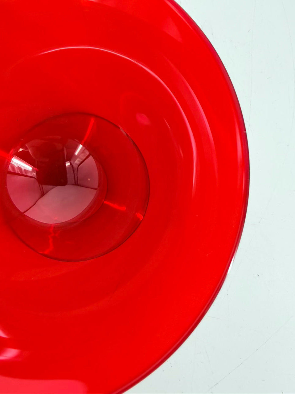 MORGANTOWN Monroe Red Glass Set of 6 Dessert Dishes