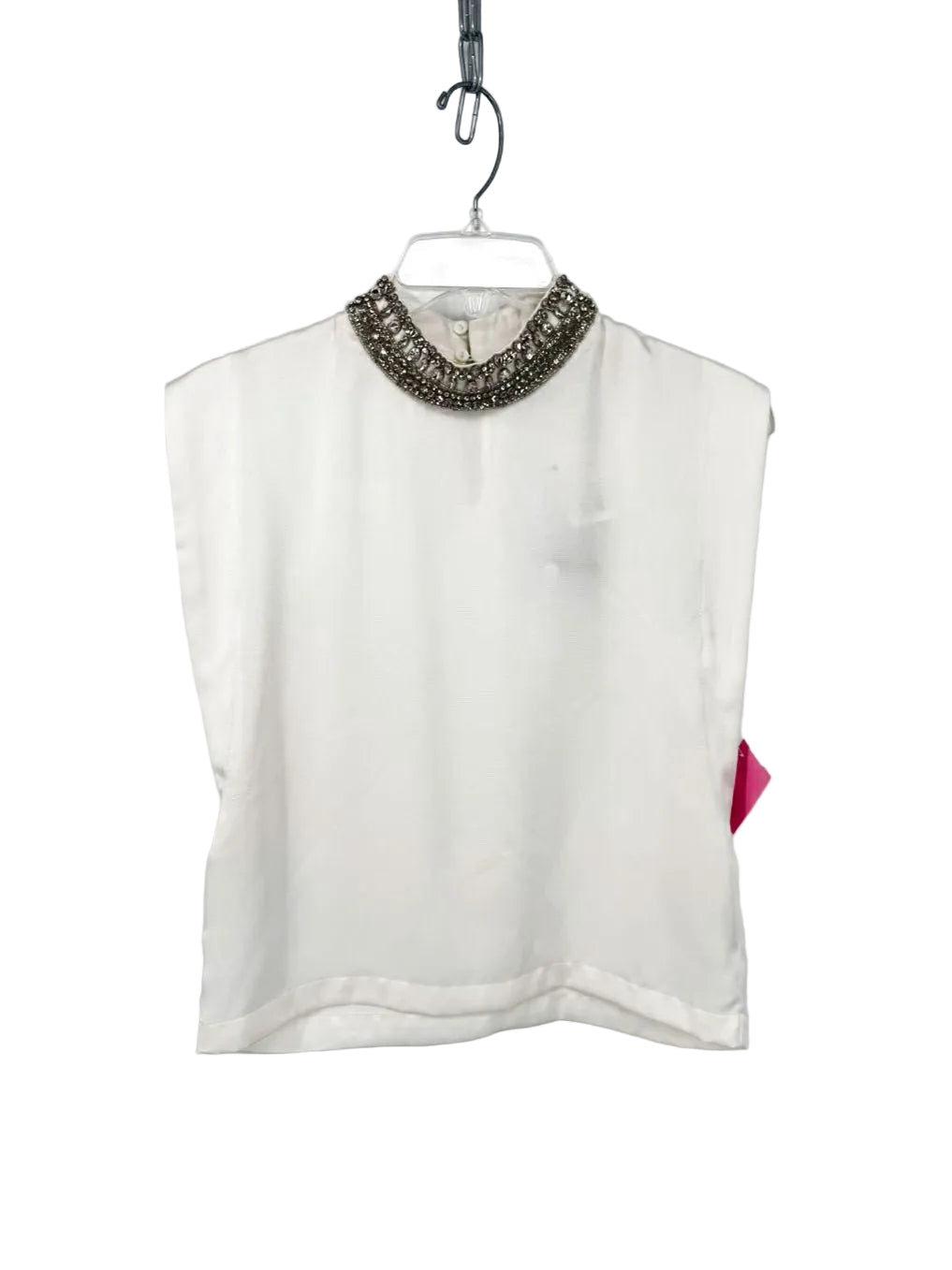 MISA LOS ANGELES Wmn's Size XS Ivory Rhinestone Detail Blouse NWT