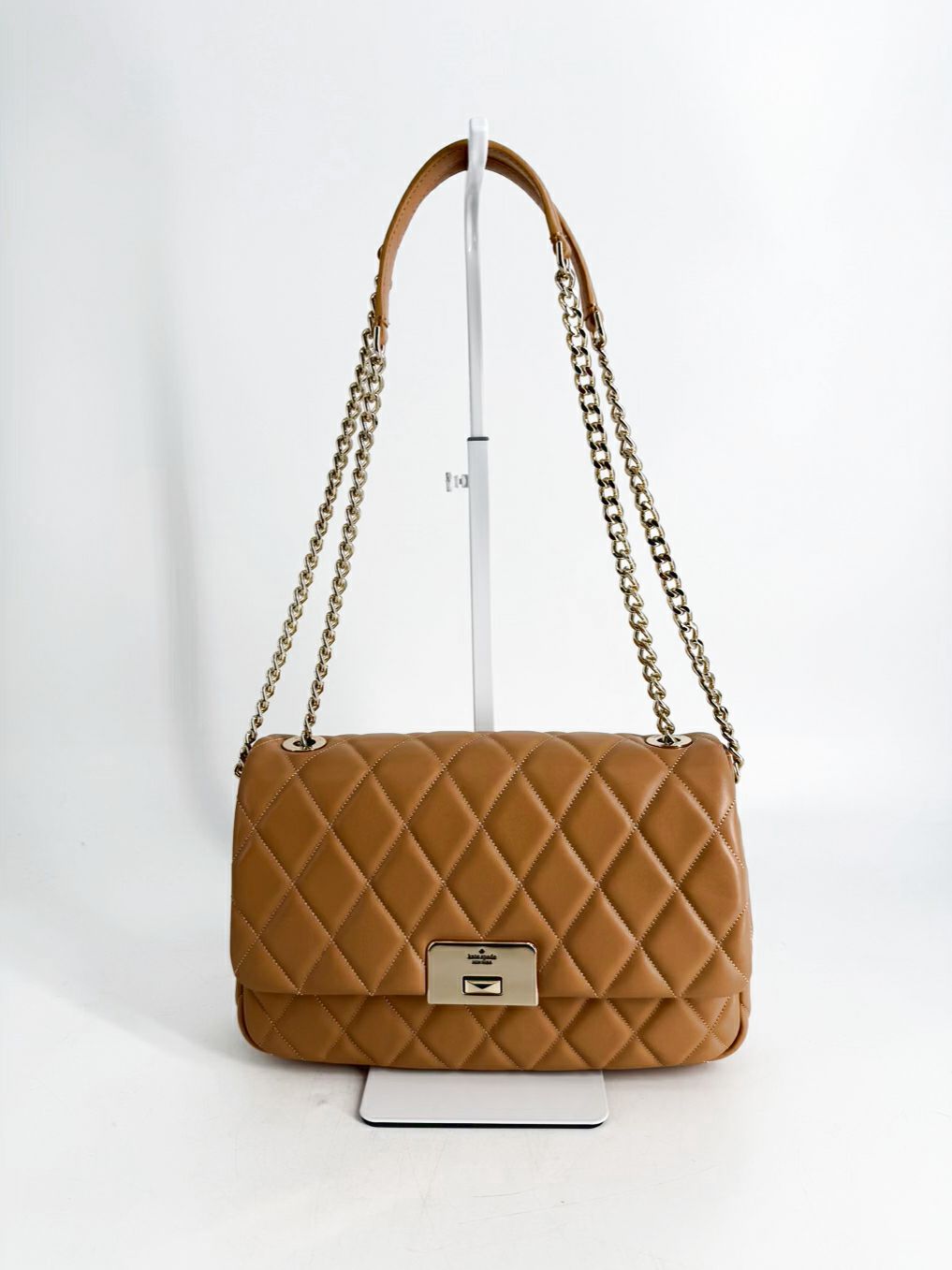 KATE SPADE Buff Leather Quilted Crossbody Bag