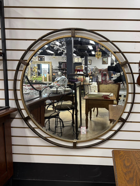 UTTERMOST Gold & Brushed Gold Metal Round Mirror
