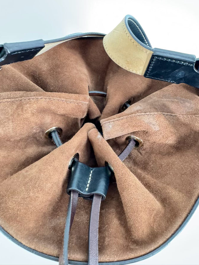 DOONEY & BOURKE Black & Brown Leather Bucket Bag