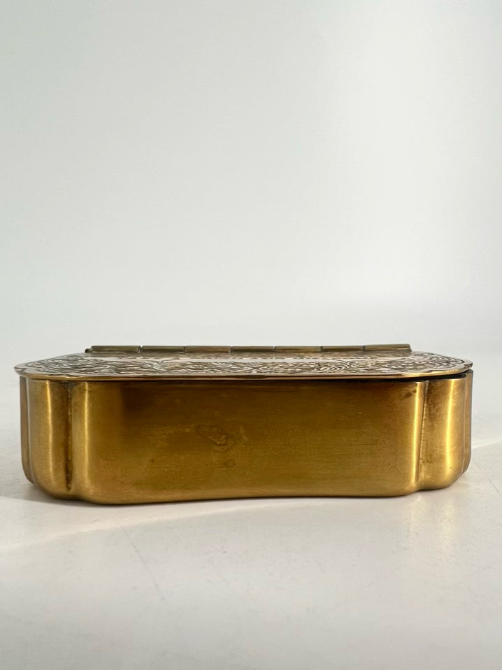Gold Tone Brass 19th Century Trinket Box