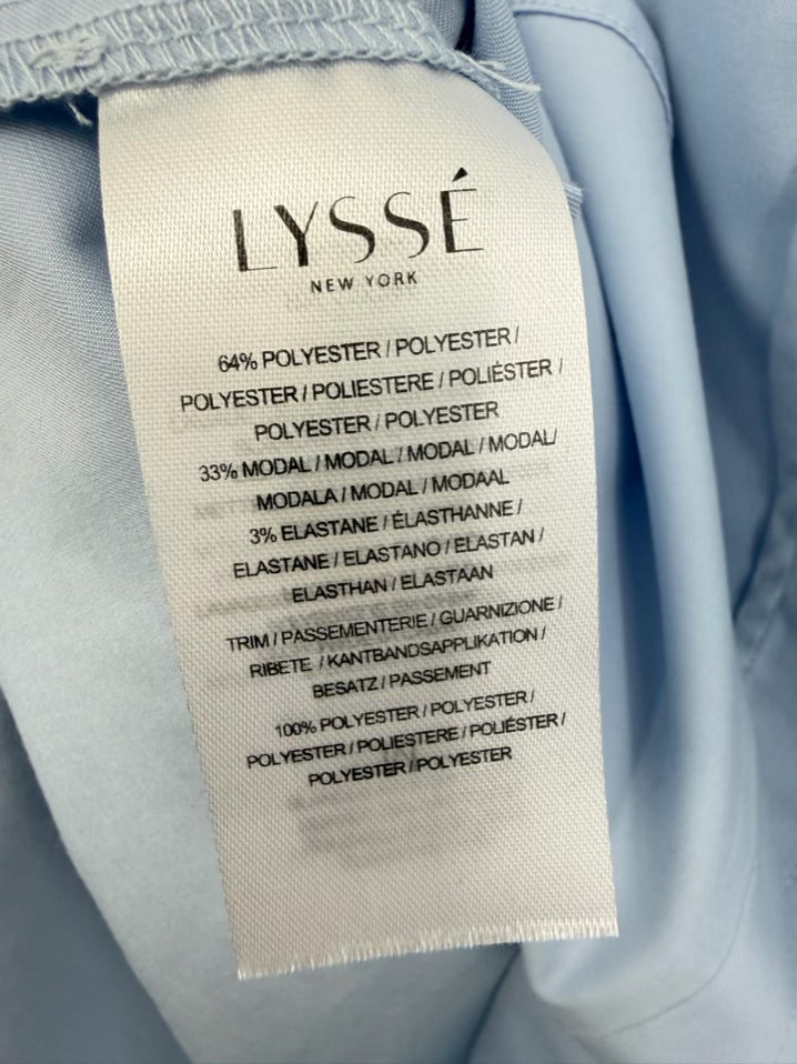 LYSSE Size M Powder Blue Blouse NWT