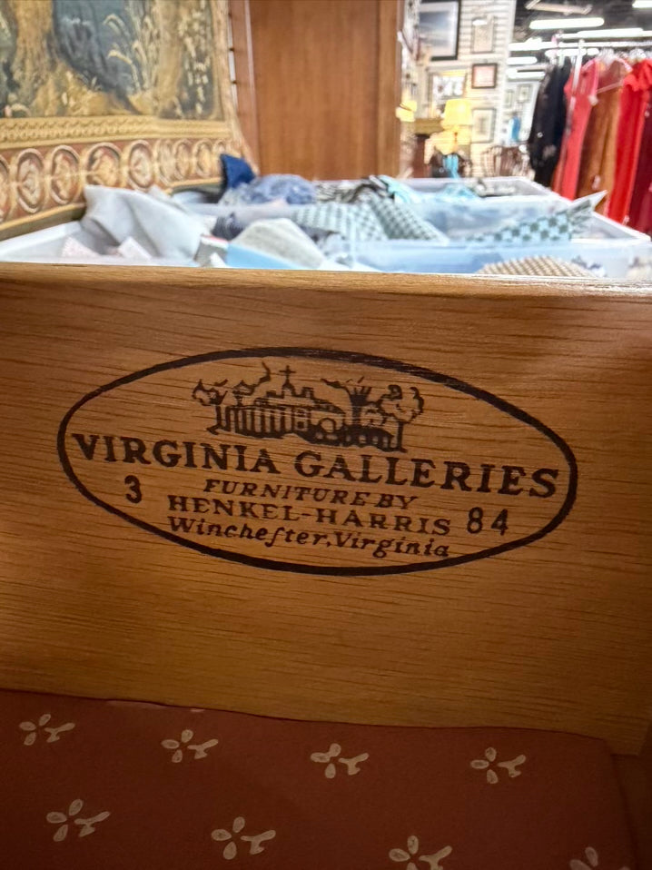 VIRGINIA GALLERIES x Henkle Harris Wild Black Cherry Brown 7 Drawer Lingerie Chest