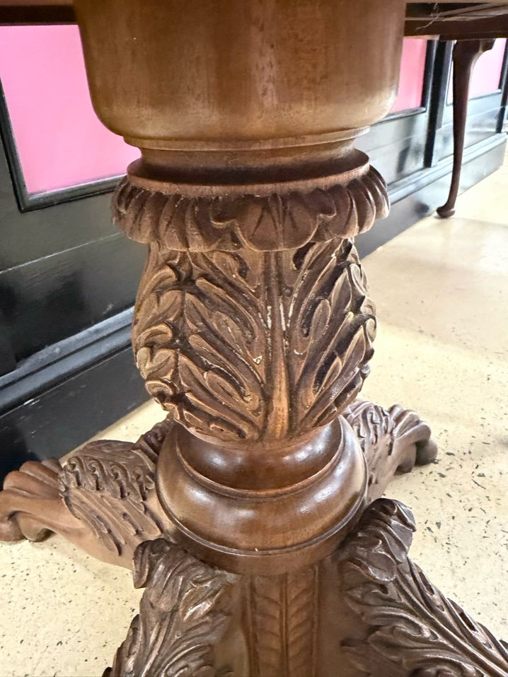VINTAGE Wood Victorian End Table w/ 2 Drawers