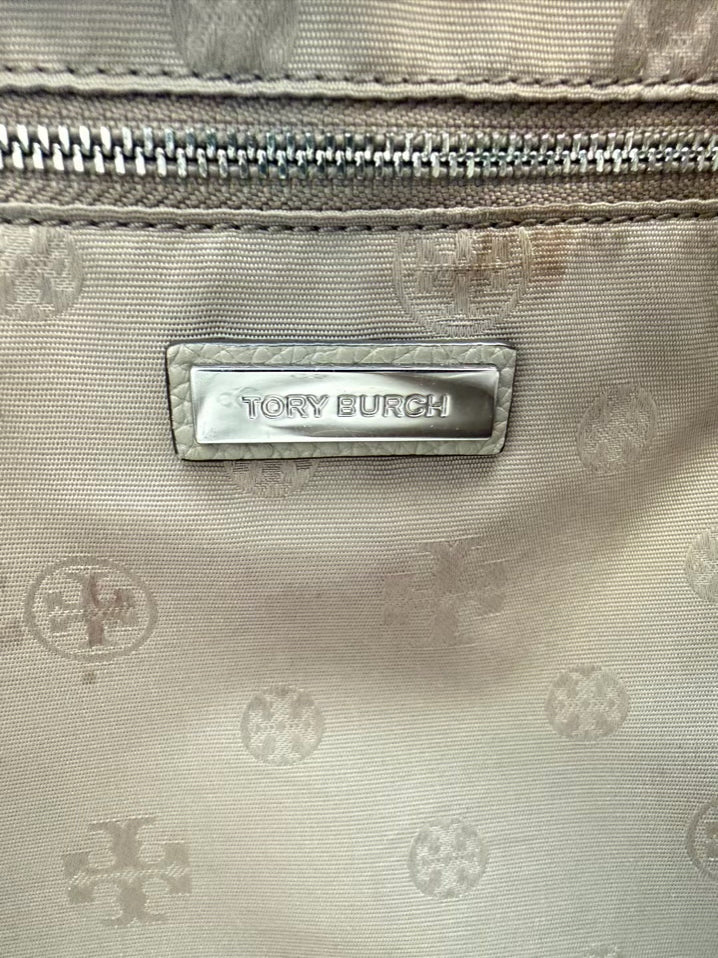 TORY BURCH Taupe Leather Purse