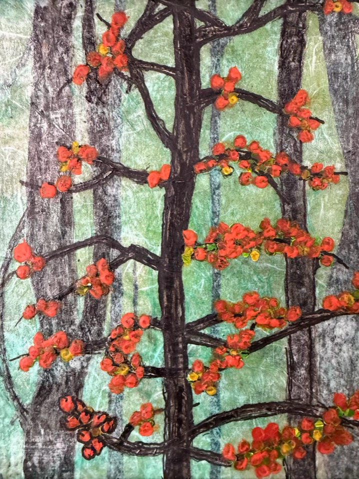 CALHOUN Fall Fruit Painting In Wood Frame