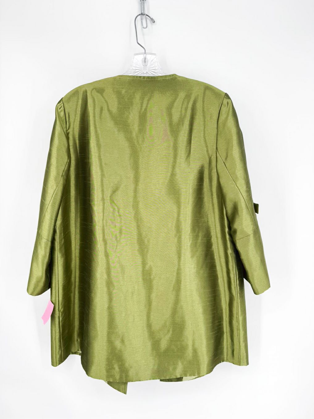 DOVECOTE Wmn's Size XL Green Bow Open Front Jacket