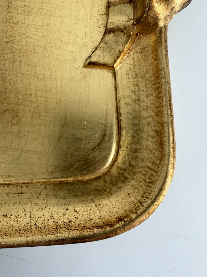 ITALY Gold Wood Florentine Bow Tray