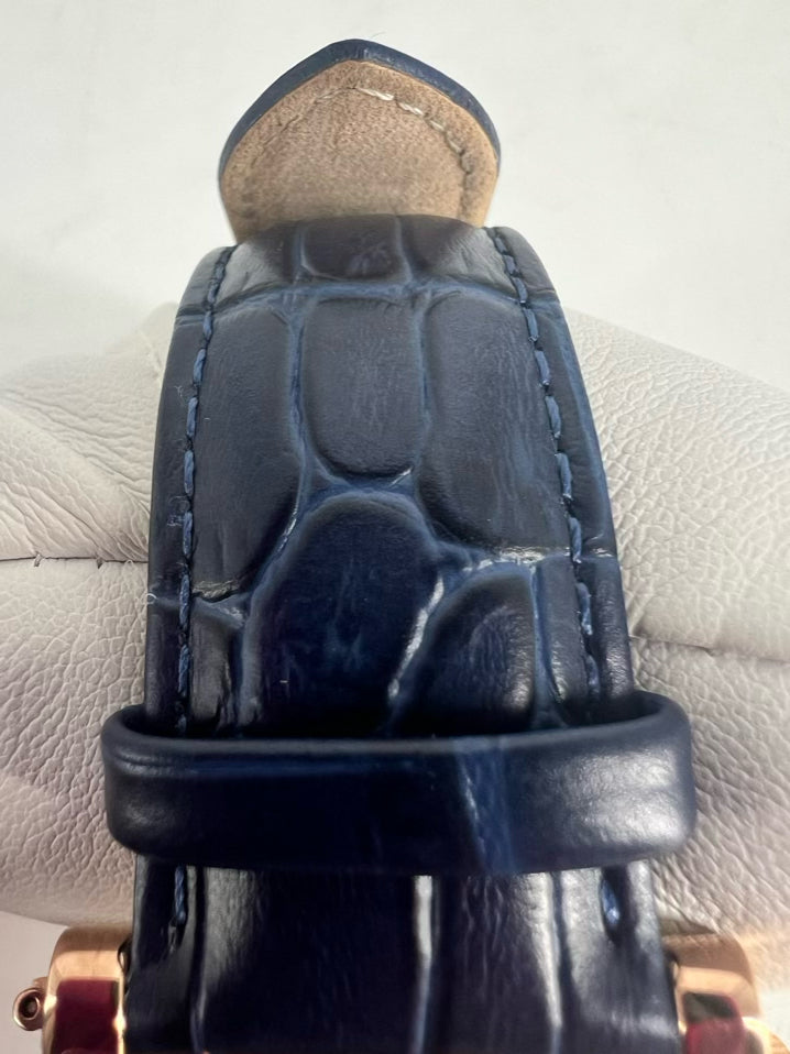 HERITOR Blue Leather Automatic Watch NWT