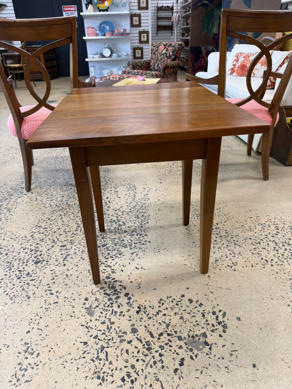 VINTAGE Light Pine Drop Leaf End Table