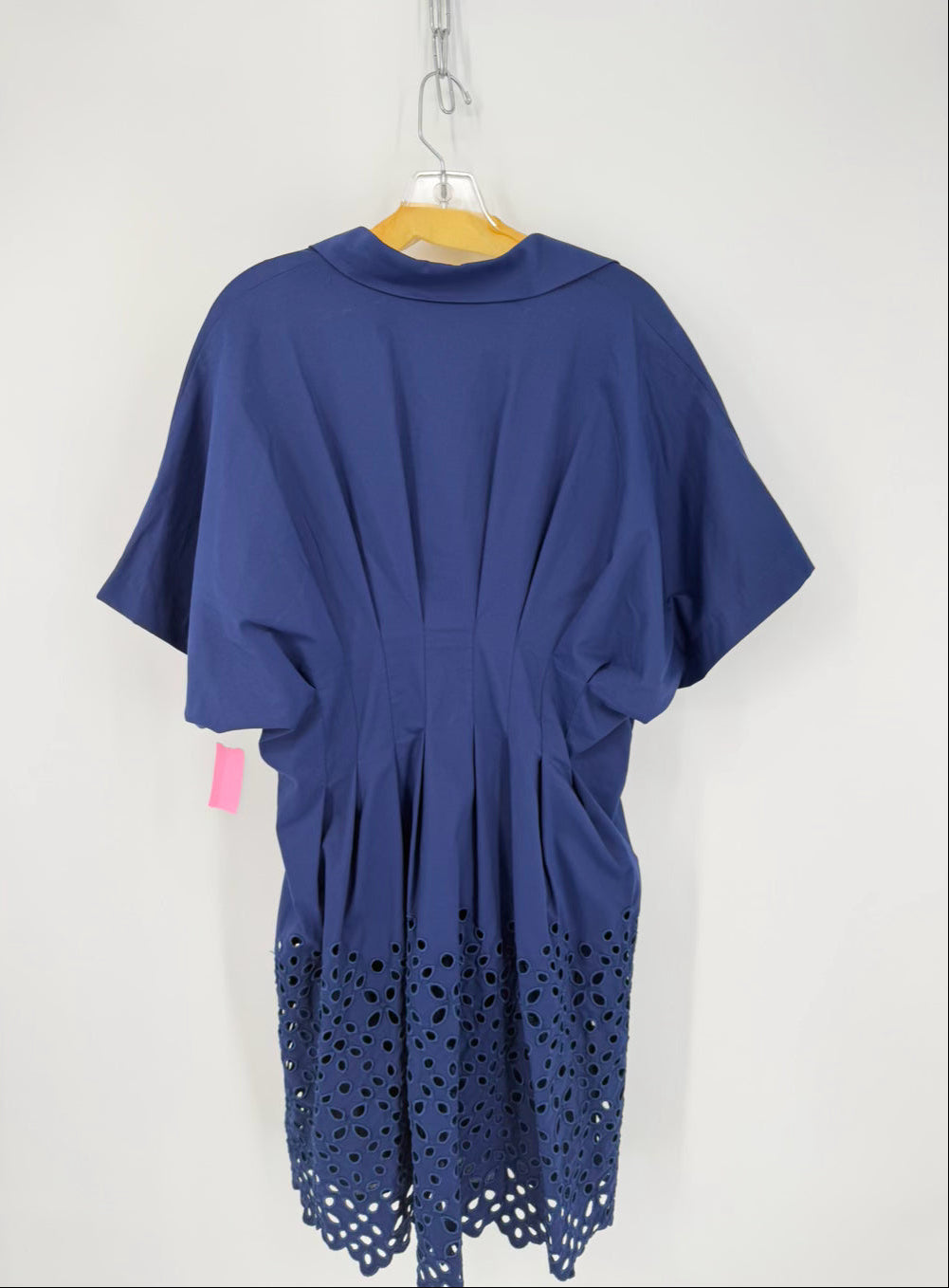 EXQUISE Size L Navy Pleated Dress