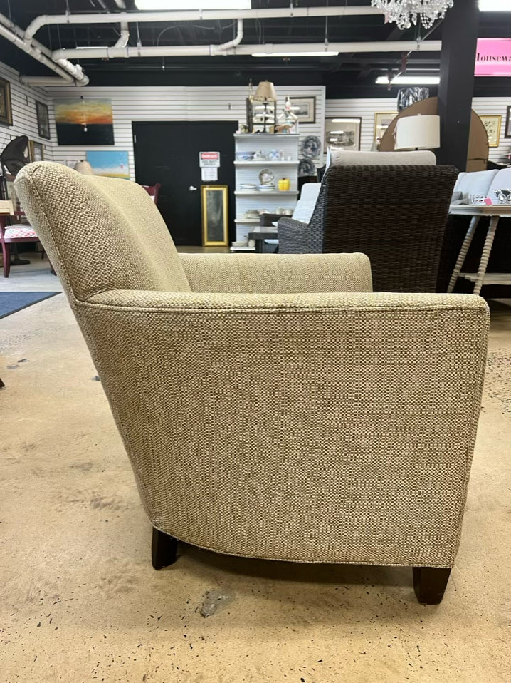LEE INDUSTRIES CREAM & BLUE Tweed Small Chair