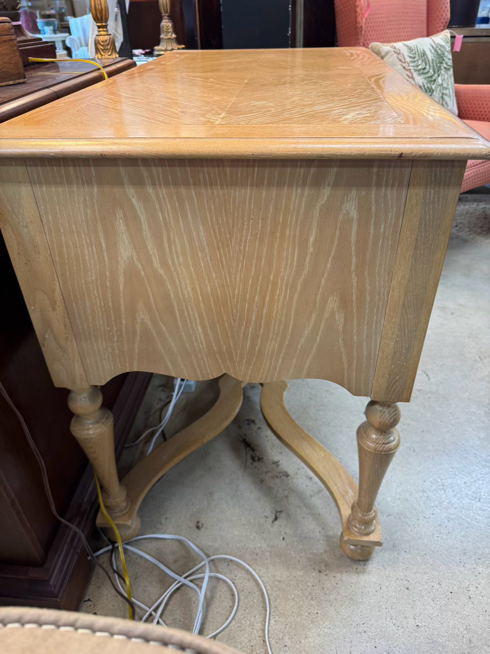 Light Oak Desk w/ Stretchers on Bottom