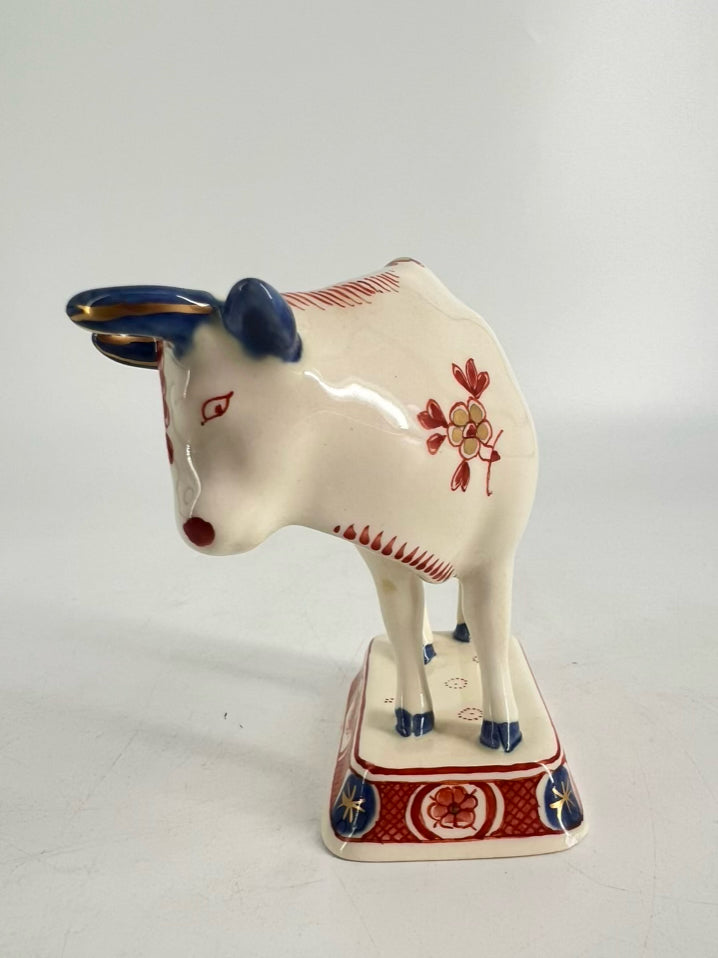 DELFT Navy, Rust & Cream Porcelain Imari Figure