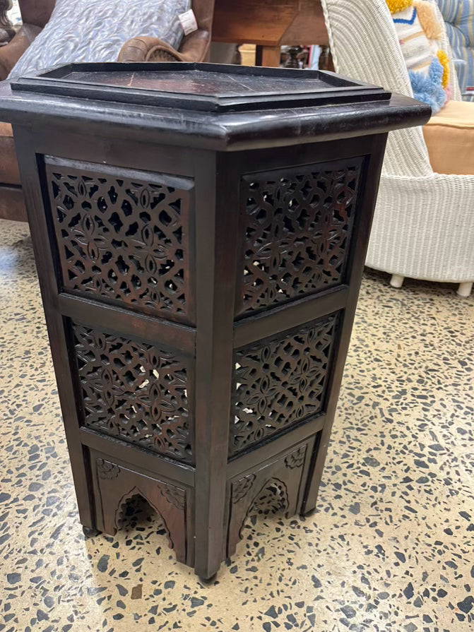 Wood Moroccan Style Occasional Table