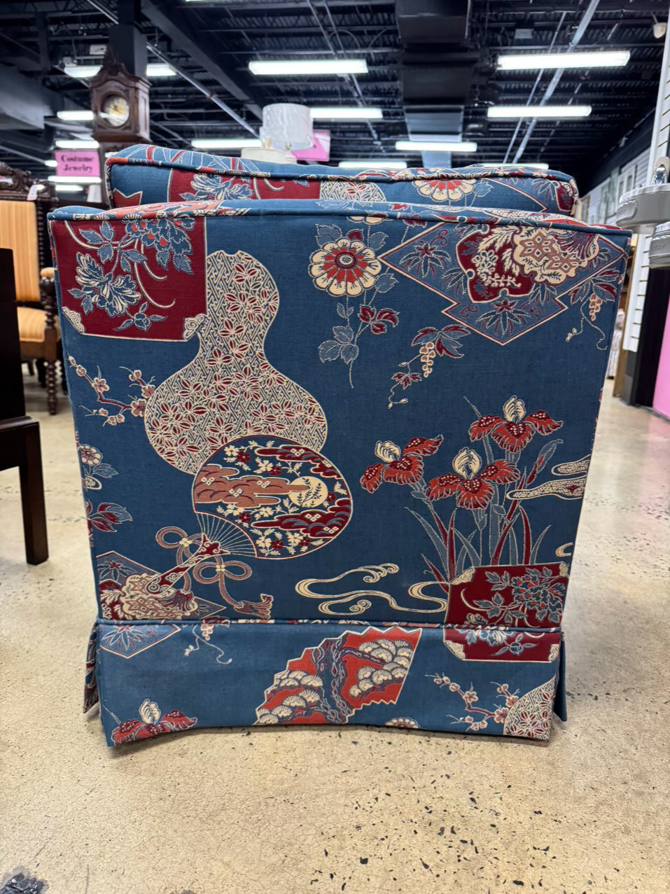 Blue & Red Club Chair