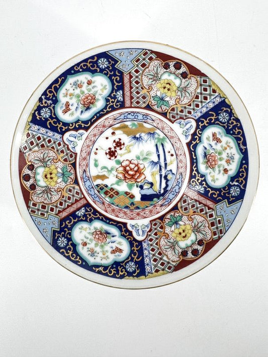IMARI WARE Navy & Rust Set 8 Small Plates