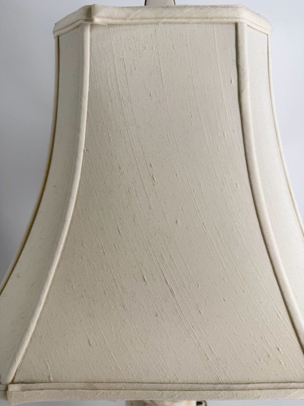 VINTAGE White Alabaster Urn Lamp w/ Shade