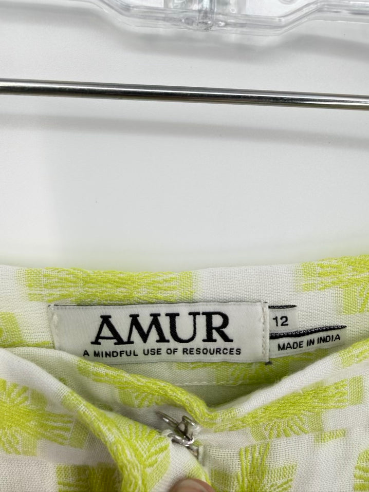 AMUR Size 12 Lime Print Pants NWT