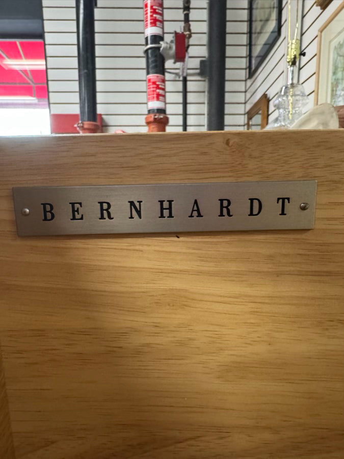 BERNHARDT Weathered Gray Wood 4-Drawer Chest