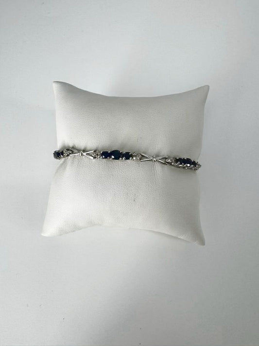 14k Diamond & Sapphire Bracelet