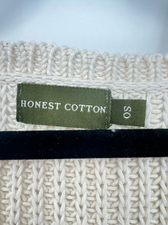 Honest Cotton Size O/S Beige Sweater