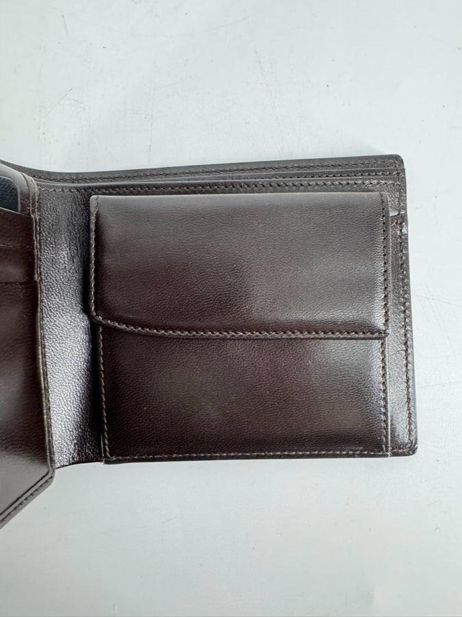 MONT BLANC Black & Brown Embossed Leather Wallet NWT