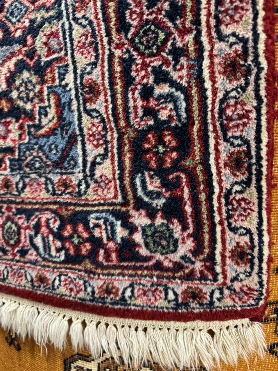 Red, Blue & Cream Oriental Area Rug