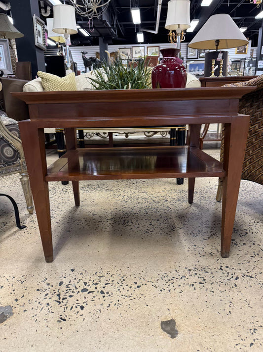 TOMLINSON Wood Mid Century Tiered Side Table