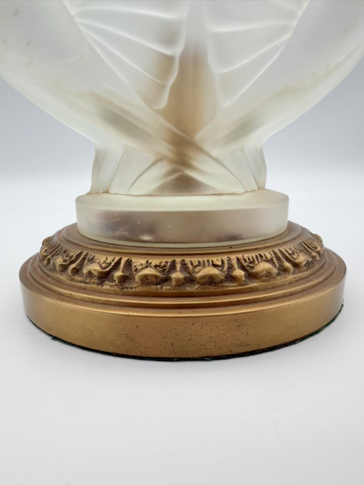 Frosted Glass Torchiere Dove Lamp