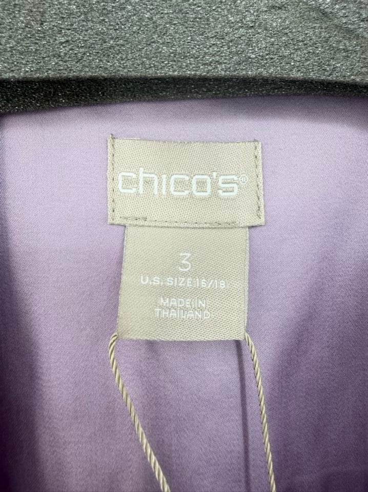 CHICO'S Size 16 Lilac Blouse NWT