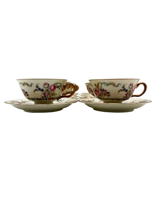 ROSENTHAL Linnie Lee Bone China Set Of 8 Cups & Saucers