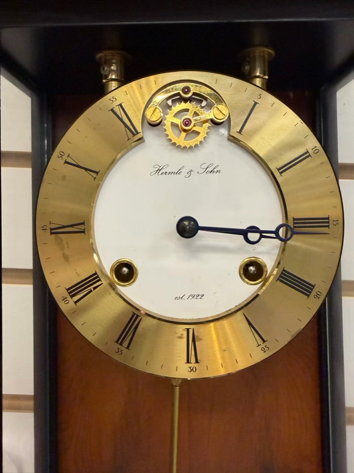 HERMLE & JOHN Wood Hanging Wall Clock