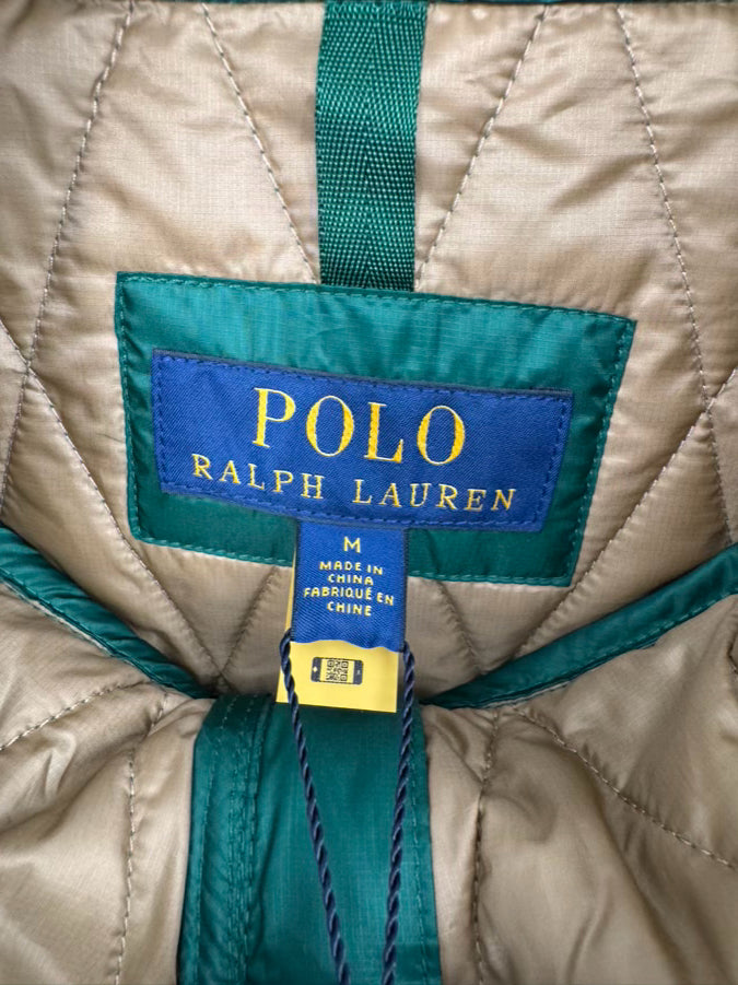 POLO RALPH LAUREN Size M Green Quilted Pullover Jacket NWT