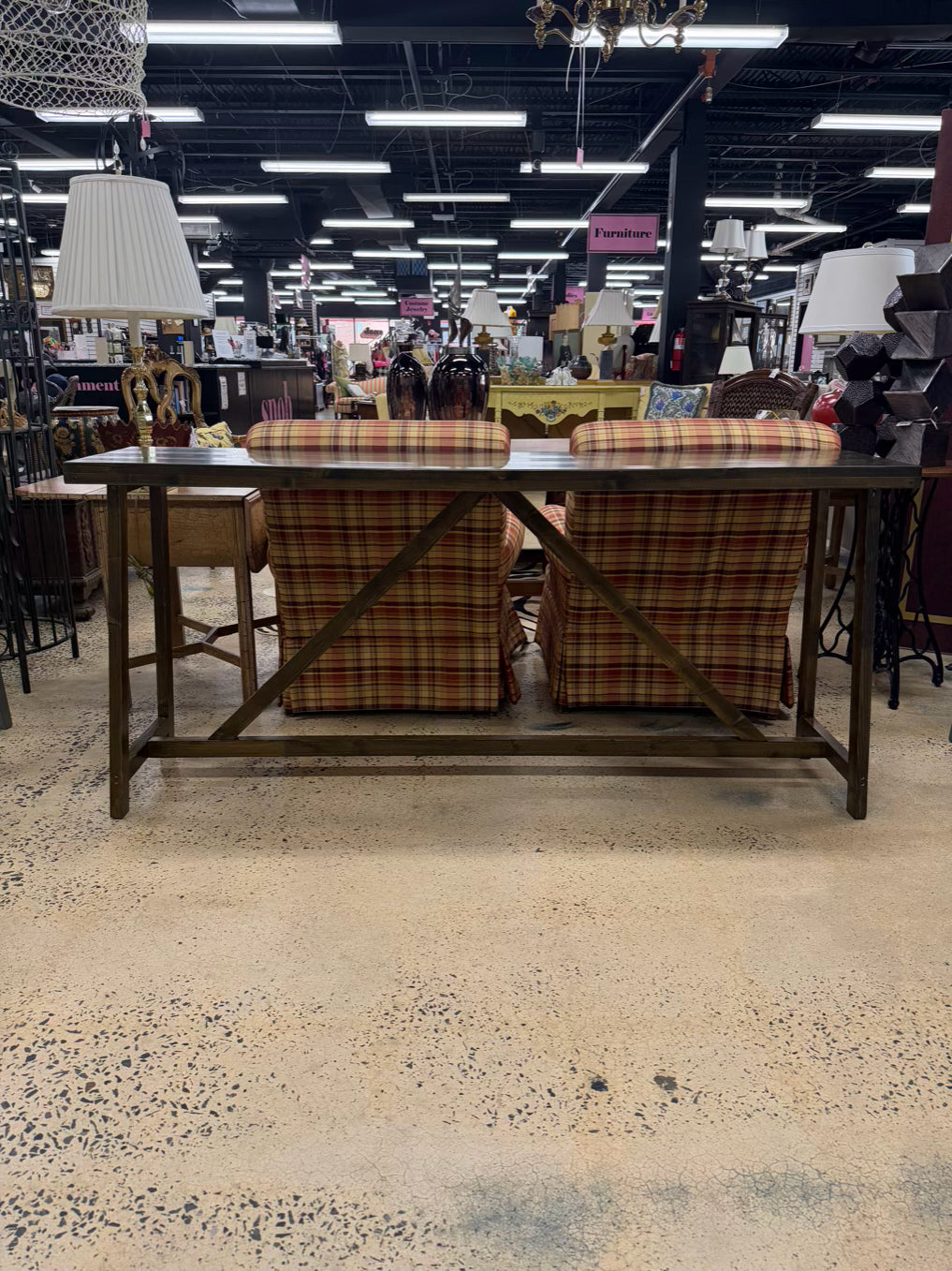 Wood Medium Brown Console