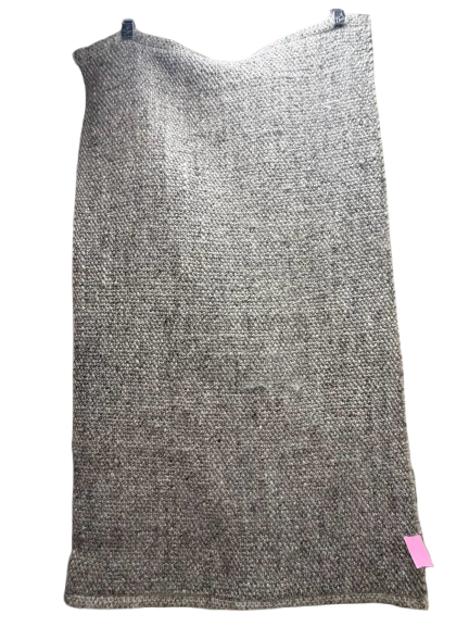 WORLD MARKET Gray & Cream Woven Wool Blend Area Rug