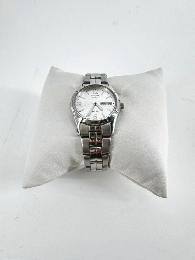 CITIZEN Silver Tone Stainless Steel Quartz Watch