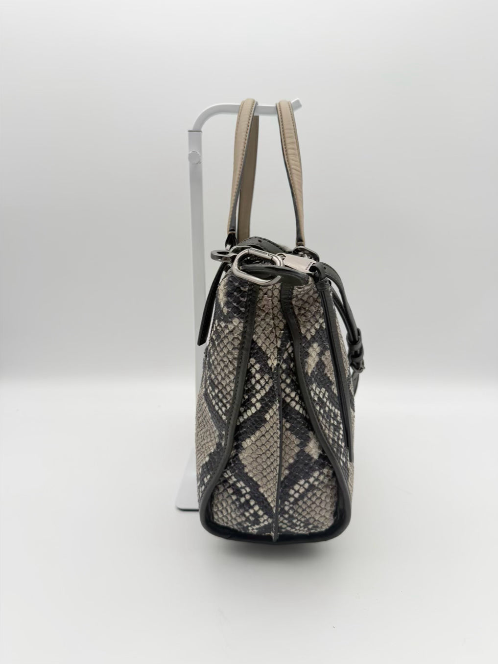 COACH Gray & Black Leather Embossed Purse