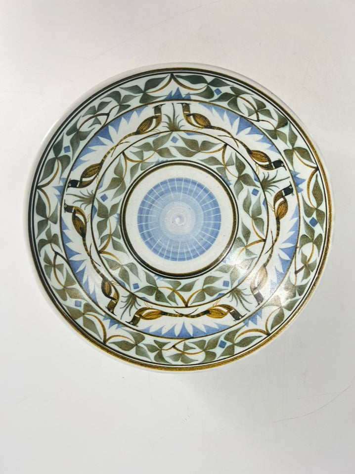 ENGLAND Blue & Green Birds Bowl