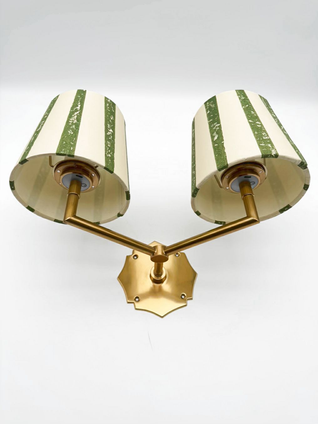 POOKY Double Insignia Cordless Wall Sconce w/ Two Pairs Of Shades